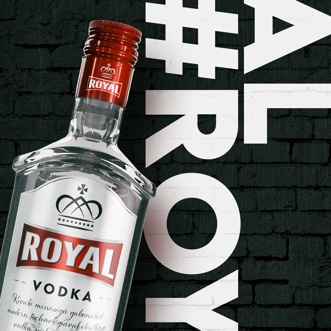 Royal Vodka social media kreatívok lifestyle, márkaüzenet és eseménykommunikációs vizuálokkal
