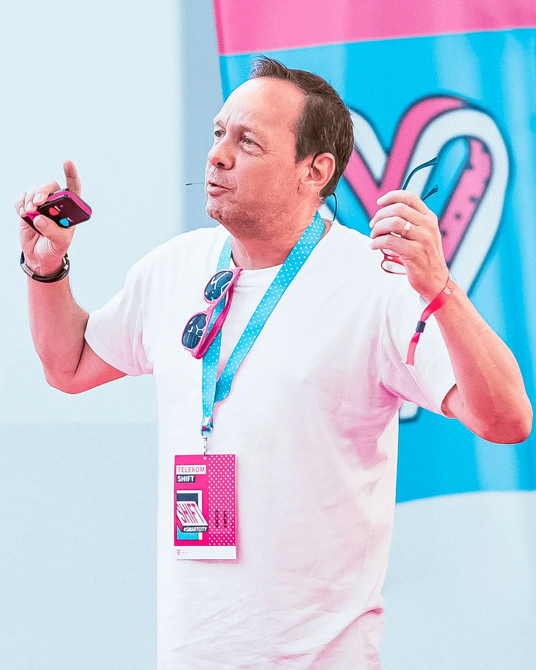 Telekom SHIFT employer branding rendezvény event branding vizuális háttérrel