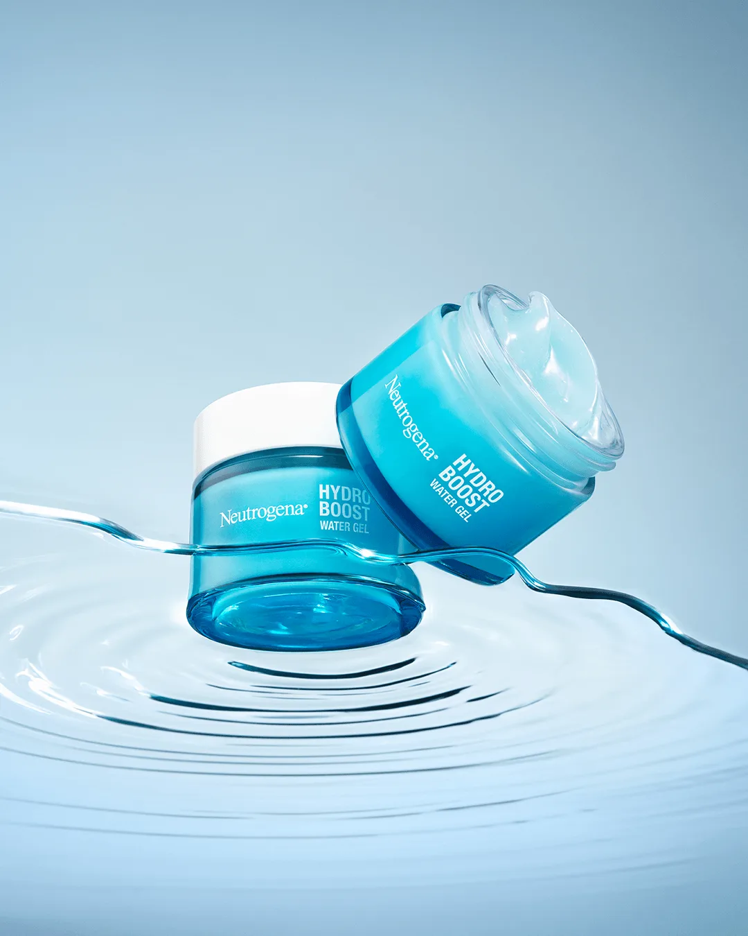 Neutrogena Hydro Boost kampány key visual lokalizált régiós packshottal