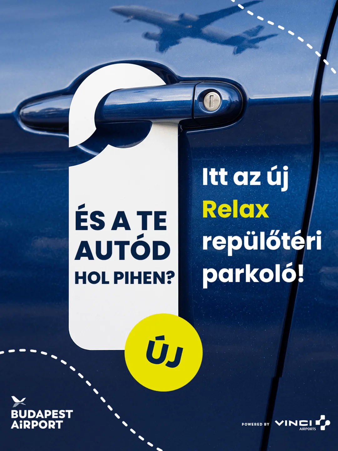Budapest Airport digitális kreatívok reptéri parkoláshoz és mobilos kampányhoz